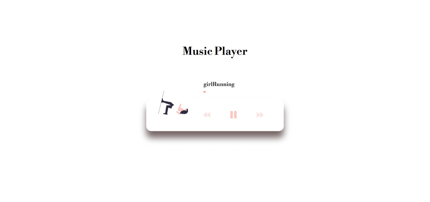 screenshot of music player